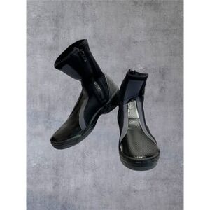 Mares Seaboot Diving Boots Unisex Size M Black Neoprene Side Zip Italy